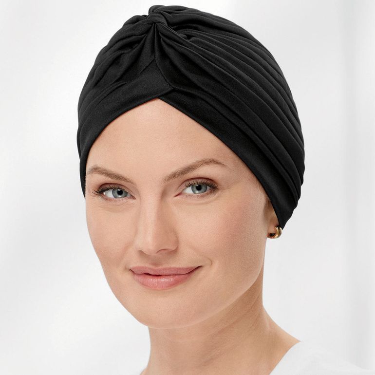 Black Pleated Turban