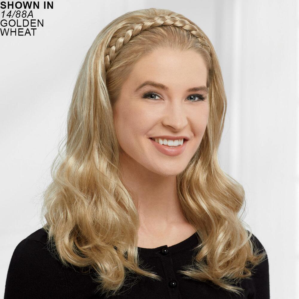 Braided Headband Hair Piece with Long Curls by Paula Young®