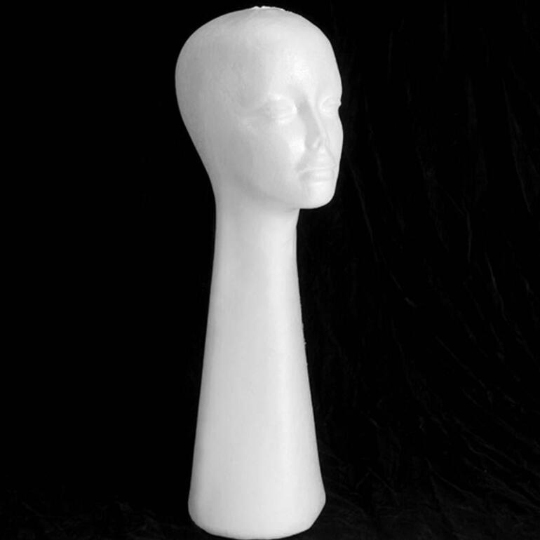 Wig Accessories, Tall Styrofoam Styling Head, Paula Young