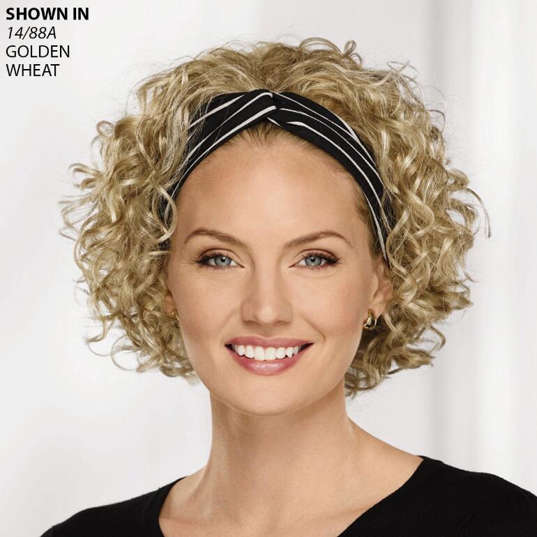 Stripe Scarf Headband with Curls Hair Piece by Paula Young®